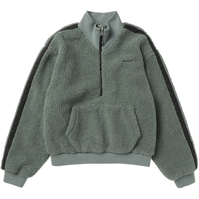2024 Mystic Womens Teddy Zip Up Sweatshirt 35104.240030 Frozen Green
